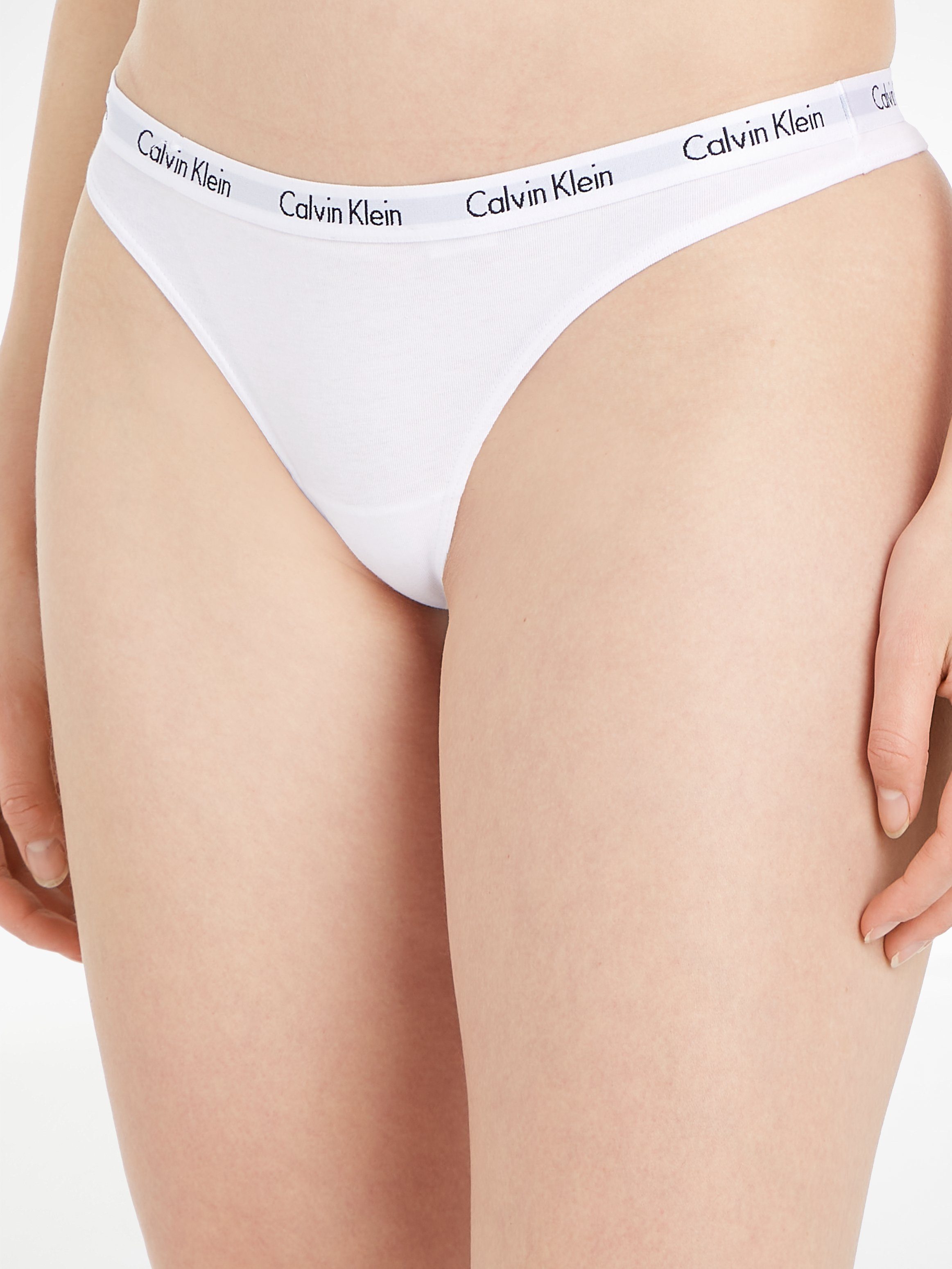 Calvin Klein Underwear T-String mit klassischem Logobund weiß