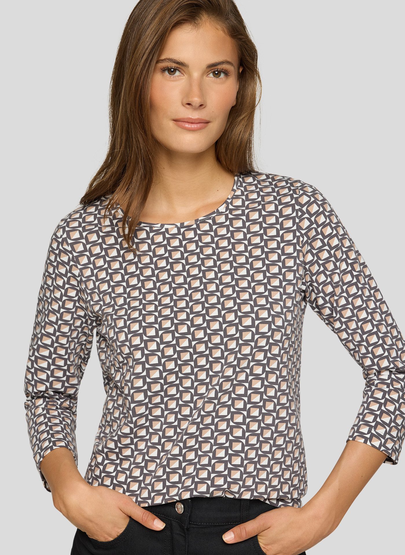 Rabe 3/4-Arm-Shirt mit Minimal Print günstig online kaufen