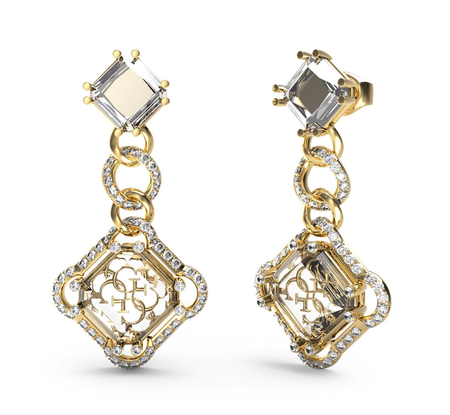 Guess Paar Ohrhänger Damen-Magnifica Goldfarben günstig online kaufen