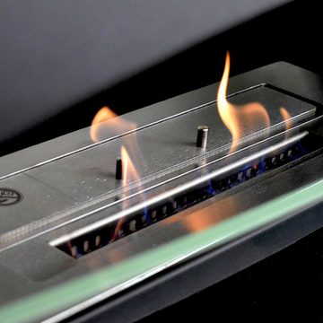 GLOW FIRE Echtfeuer-Dekokamin Ethanolbrenner BIO Burner 80, mit Heizleistung, TÜV Zertifizierte Sicherheit