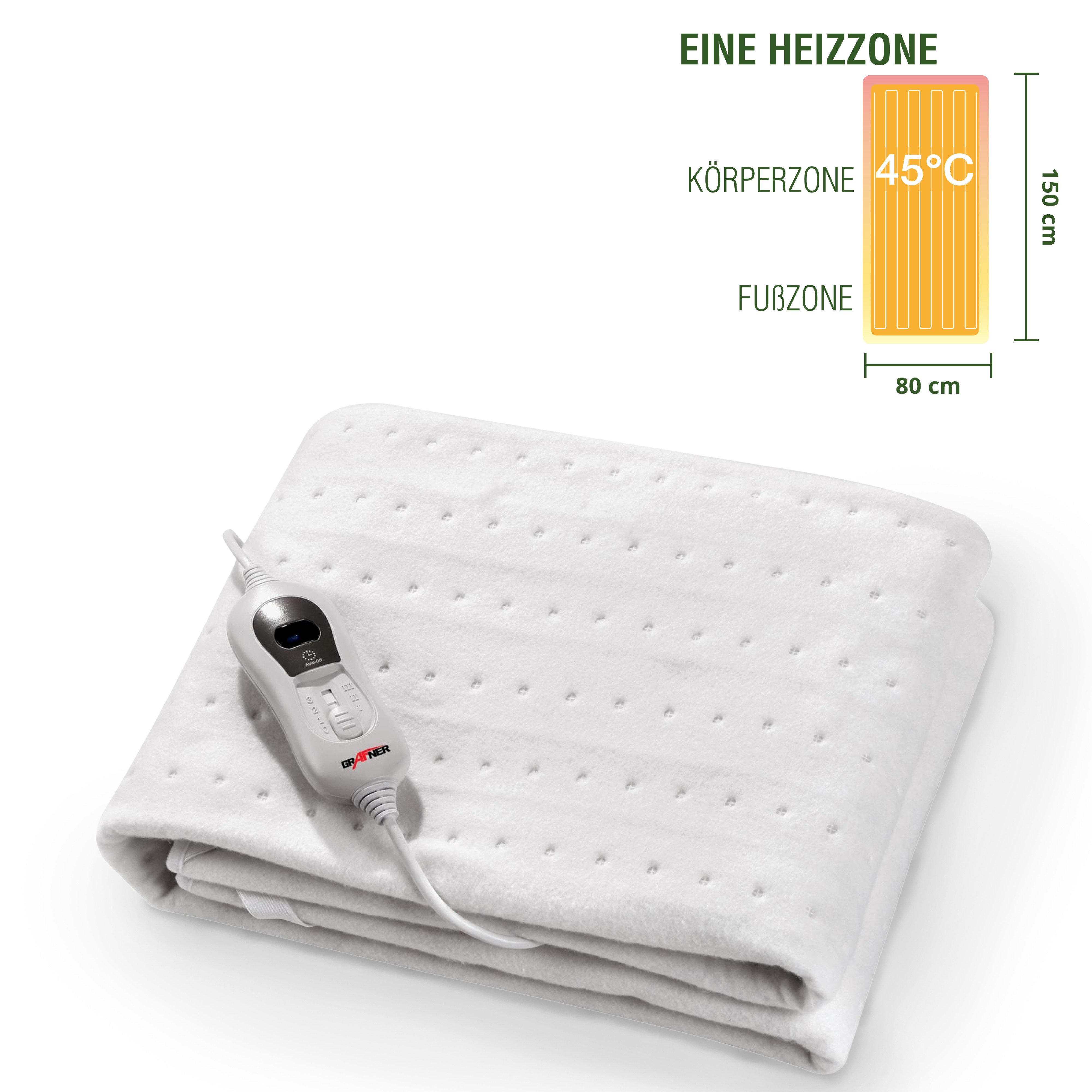 Grafner Wärmeunterbett Wärmeunterbett Polyester elektro Heizzonen Heizdecke günstig online kaufen