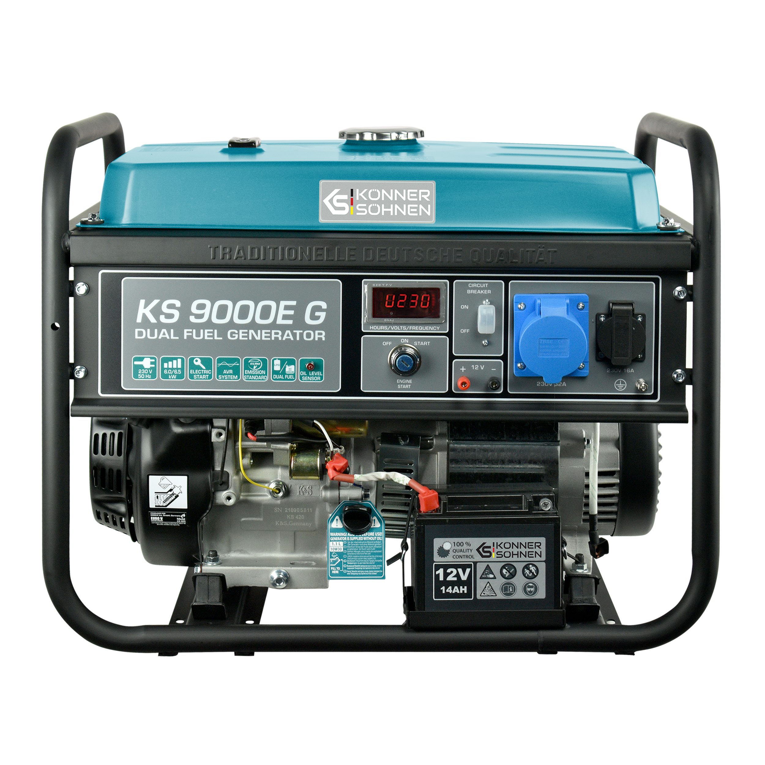 Könner & Söhnen Stromerzeuger KS 9000E G, 6,50 in kW, (Hybrid-Generator (LP günstig online kaufen
