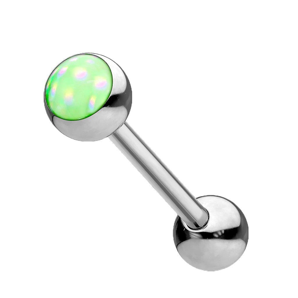 Taffstyle Piercing-Set Zungenpiercing Chirurgenstahl Hantel Barbell mit Epoxy Stein