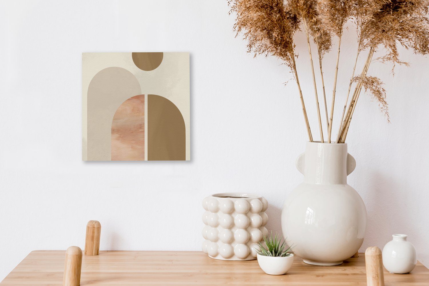 (1 - Rosa, Leinwand Abstrakt St), Design Schlafzimmer Leinwandbild OneMillionCanvasses® - Bilder Wohnzimmer für