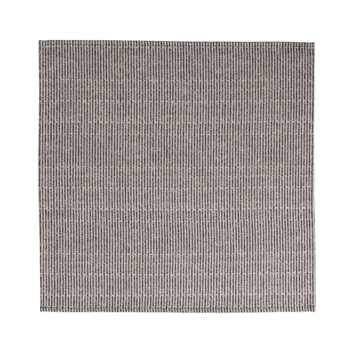 Le Jacquard Francais Stoffserviette Servietten (4x Set) Empreintes Rayures Charbon 50x50 cm, (4 St)