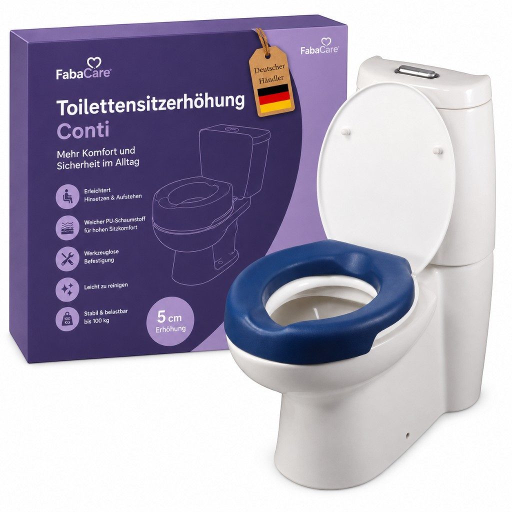 CARELINE Soft-Toilettensitzerhöhung Erhöhung für WC-Sitz Soft, 5 cm
