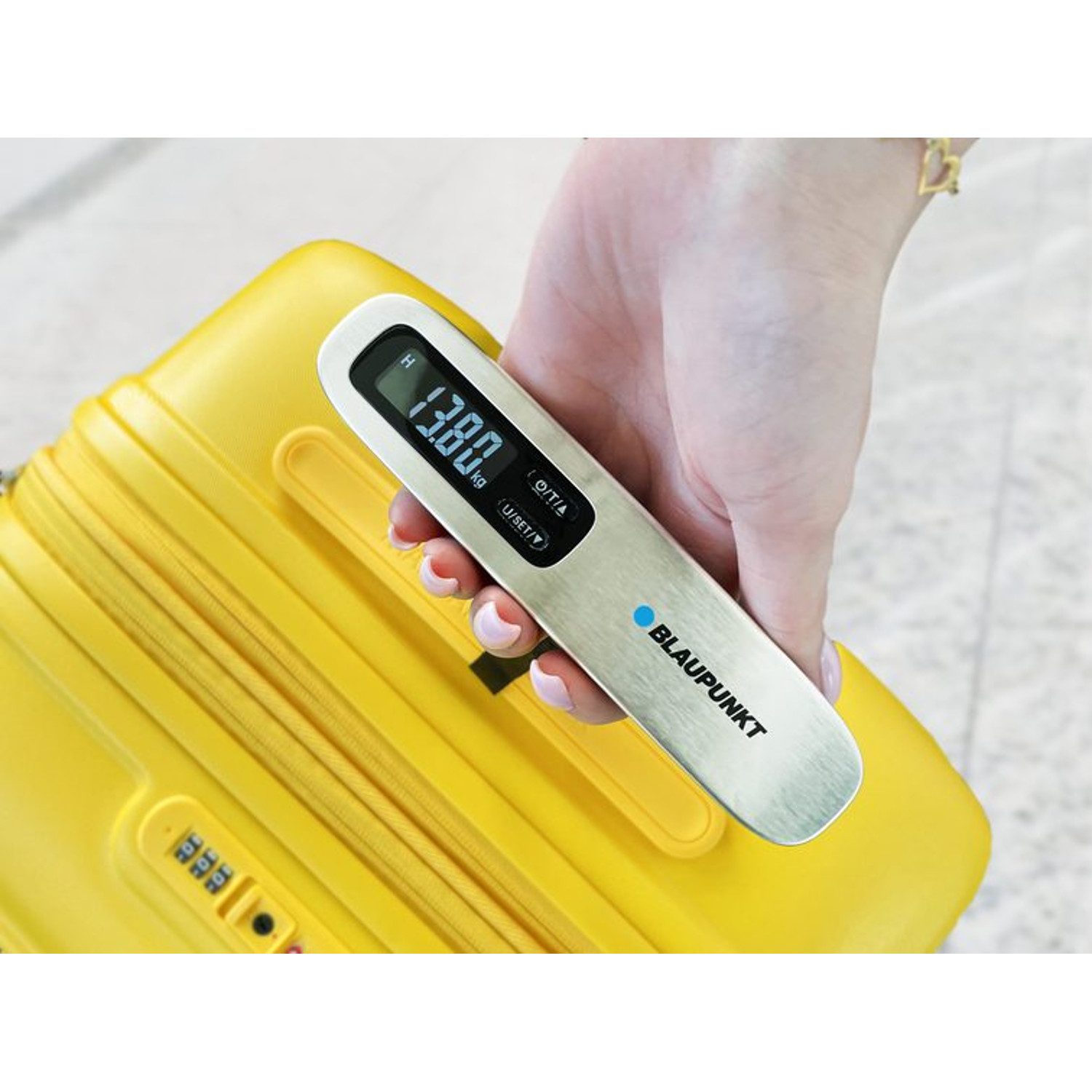 Blaupunkt Kofferwaage LGS501, Tragkraft 50 kg, bis zu 50kg Anzeige
