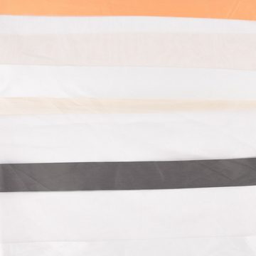 SCHÖNER LEBEN. Stoff Schöner Wohnen Dekostoff Bright Streifen orange grau beige 145cm