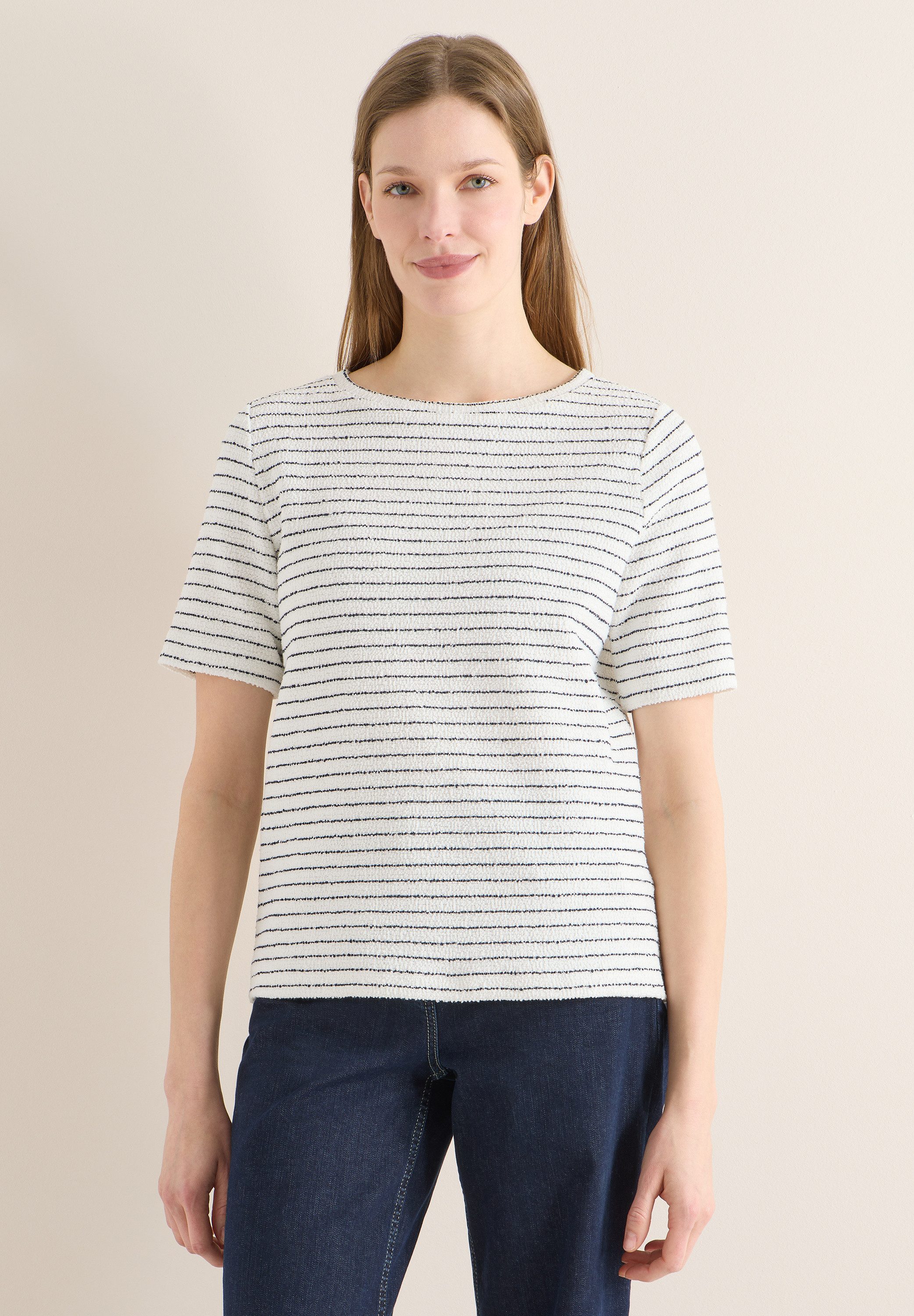 CECIL Rundhalsshirt mit U-Boot-Ausschnitt günstig online kaufen