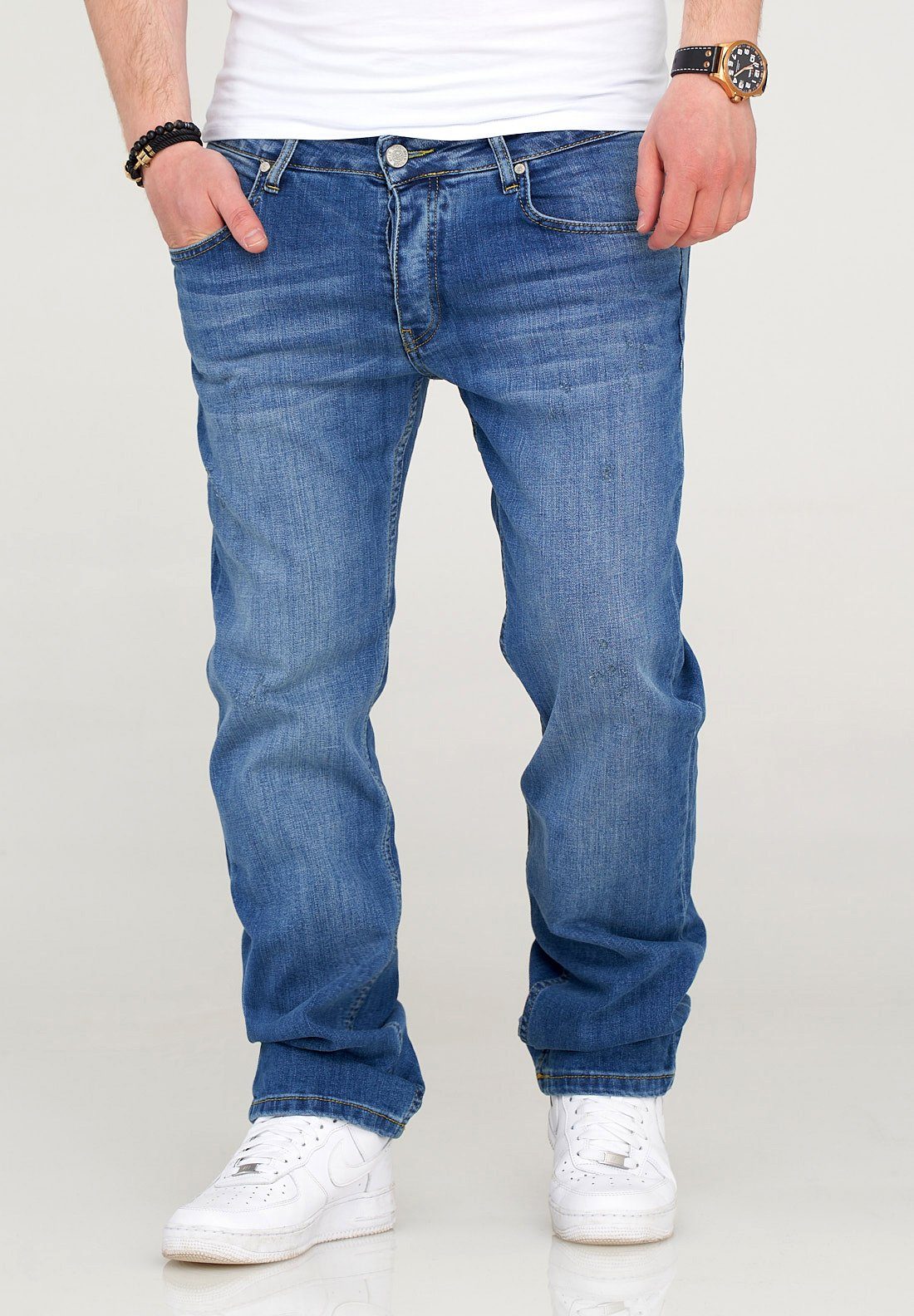 SOULSTAR MJDINO Hellblau Straight-Jeans