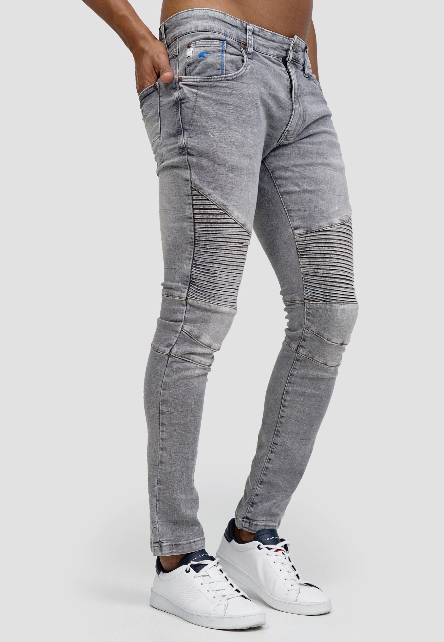 Indicode Slim-fit-Jeans Boston Vintage Grey