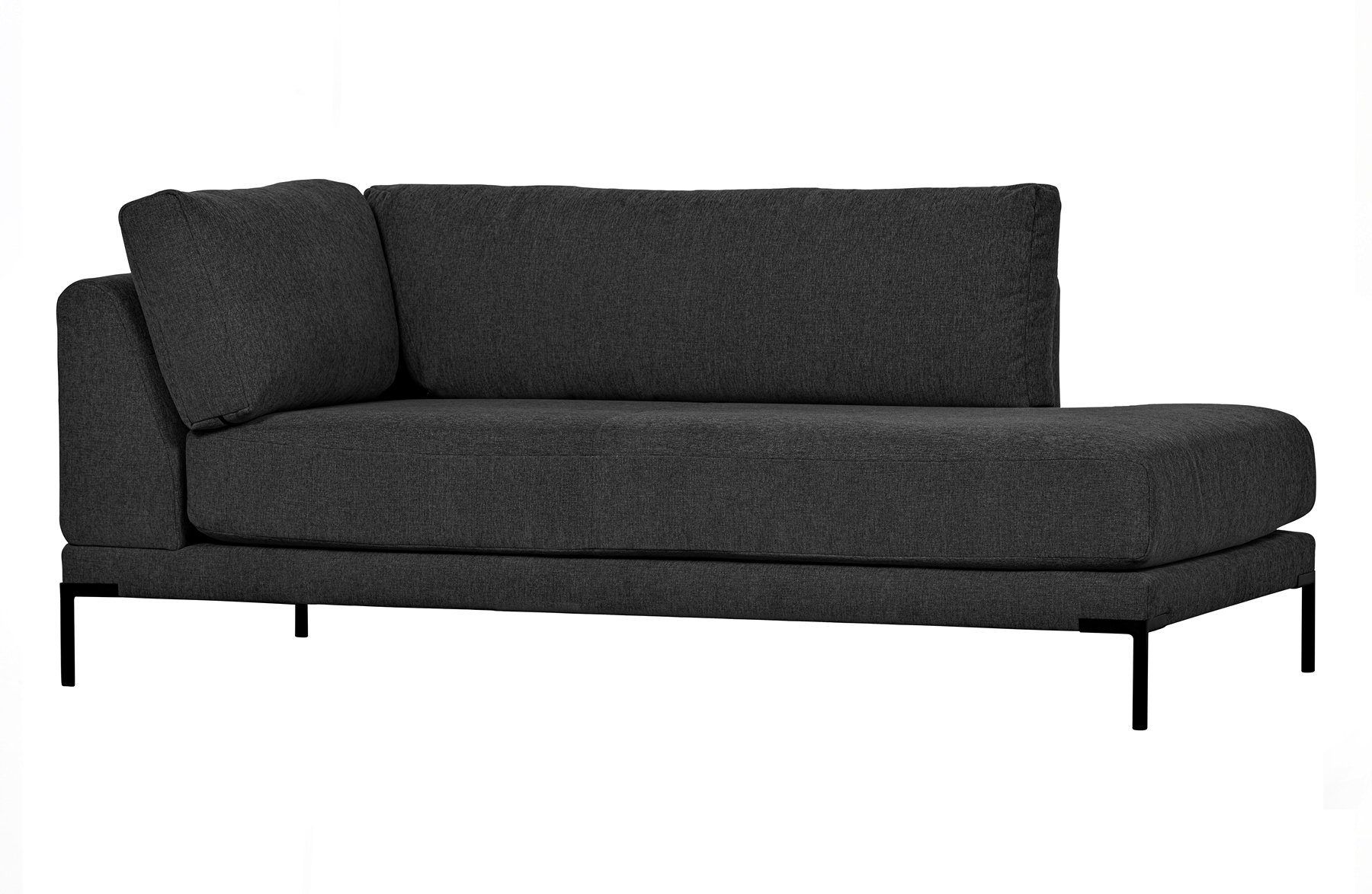 Sofaelement freistellbar Rechts Dunkelgrau, Stoff Longchair Couple vtwonen -