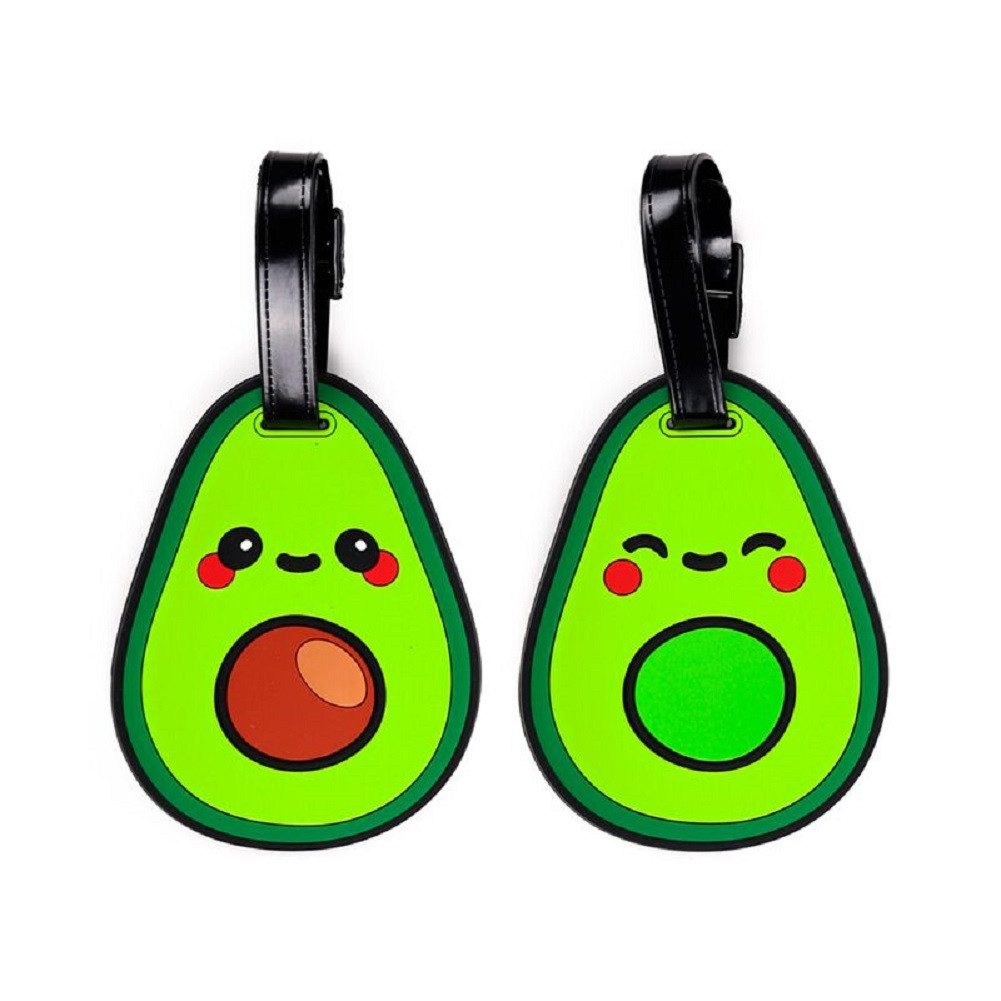 Puckator Gepäckanhänger Avocado (Set, 2-St., Taschenanhänger) Kofferanhänger, Namensschild