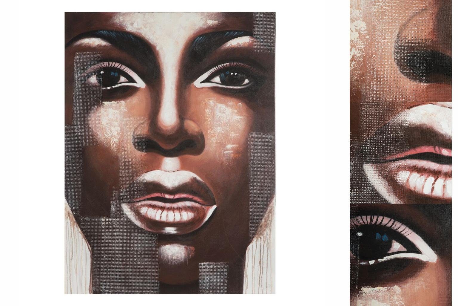 Bigbuy Wanddekoobjekt Leinwand SEMANA 90 x 3,5 x 120 cm Gesicht