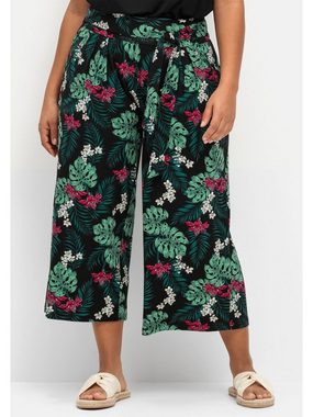 Sheego Culotte Große Größen mit tropischem Print