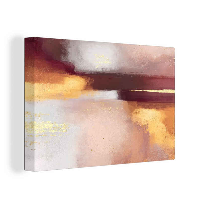 OneMillionCanvasses® Leinwandbild »Malen - Abstrakt - Pastell«, (1 St), Bild auf Leinwand Wandbild Leinwandbilder Wanddekoration Kunstdruck