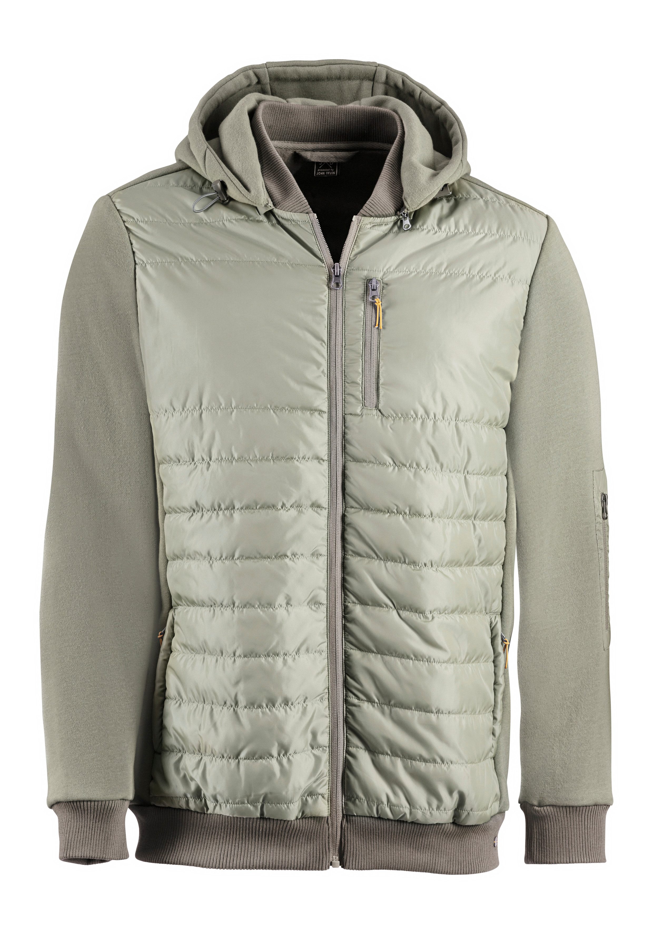 H.I.S Kapuzensweatjacke im vorderen Bereich gesteppt, mit abnehmbarer Kapuze. Reduzierter Preis € 79,99. Unverbindliche Preisempfehlung € 99,99