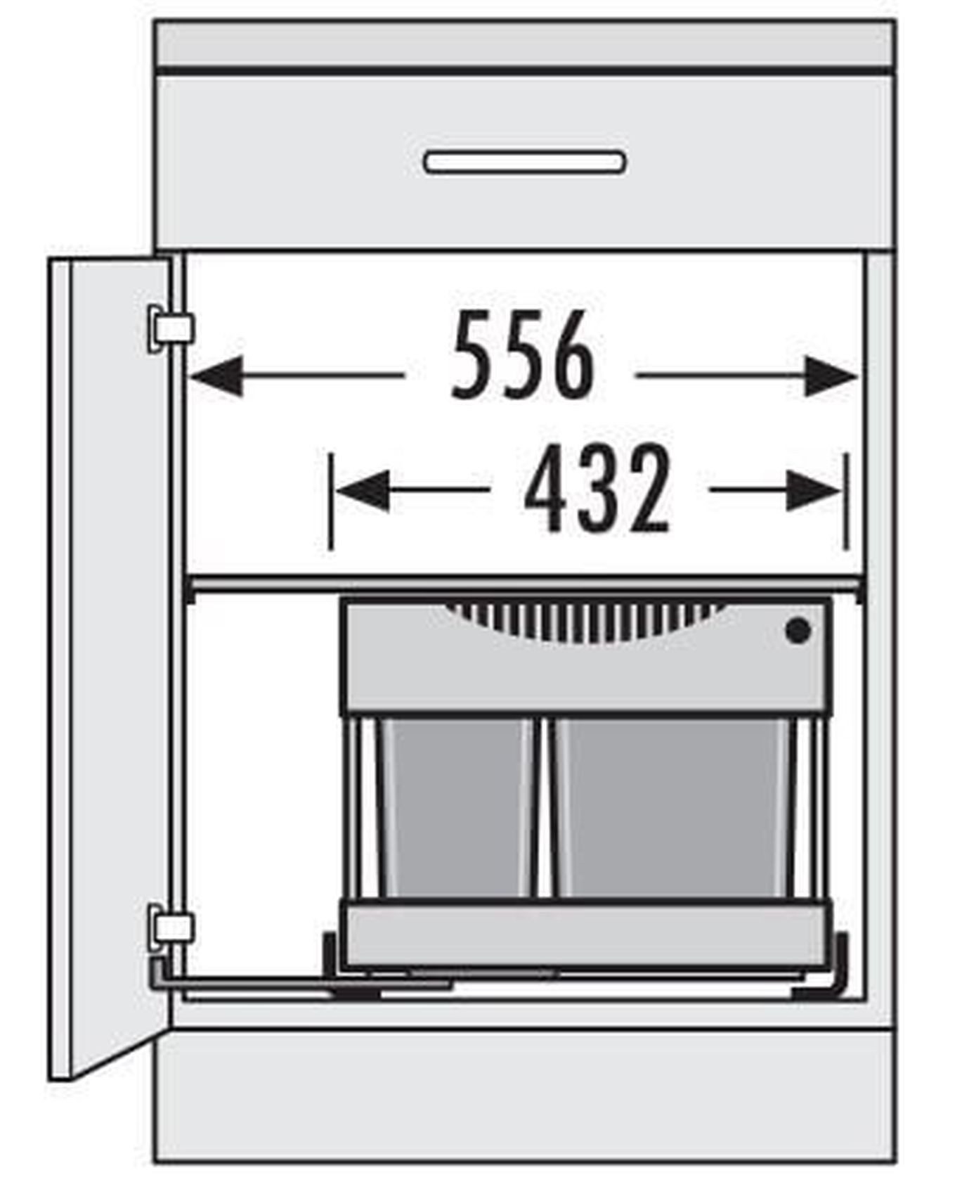 Hailo Einbaumülleimer Hailo Mülleimer Küche Einbau ab 60cm Schrankbreite Ausfahrautomatik, siehe Beschreibung