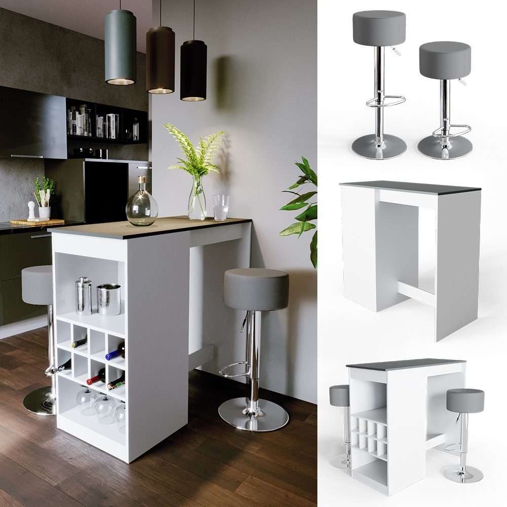 Vicco Bartisch Ross, Weiß/Anthrazit, 115 x günstig online kaufen