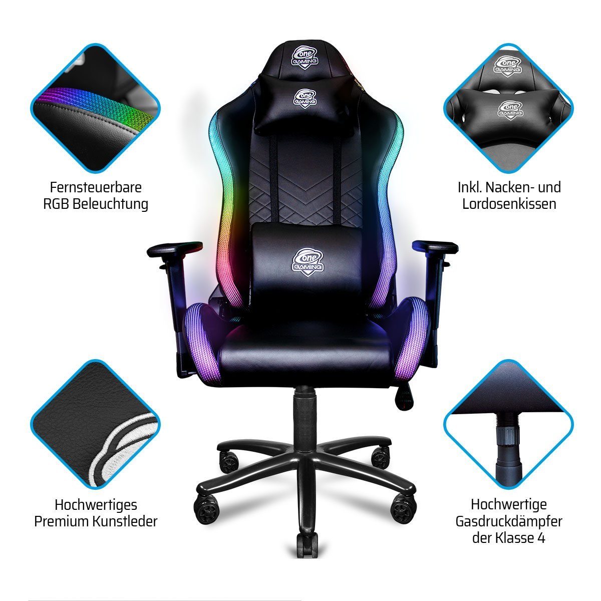 ONE GAMING Chair Pro Stuhl Gaming ONE GAMING RGB Gaming Chair