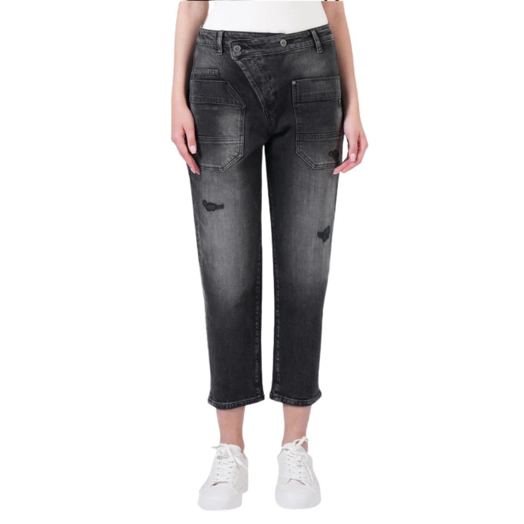 Miracle of Denim Boyfriend-Jeans Ira Boy Fit Attention Black