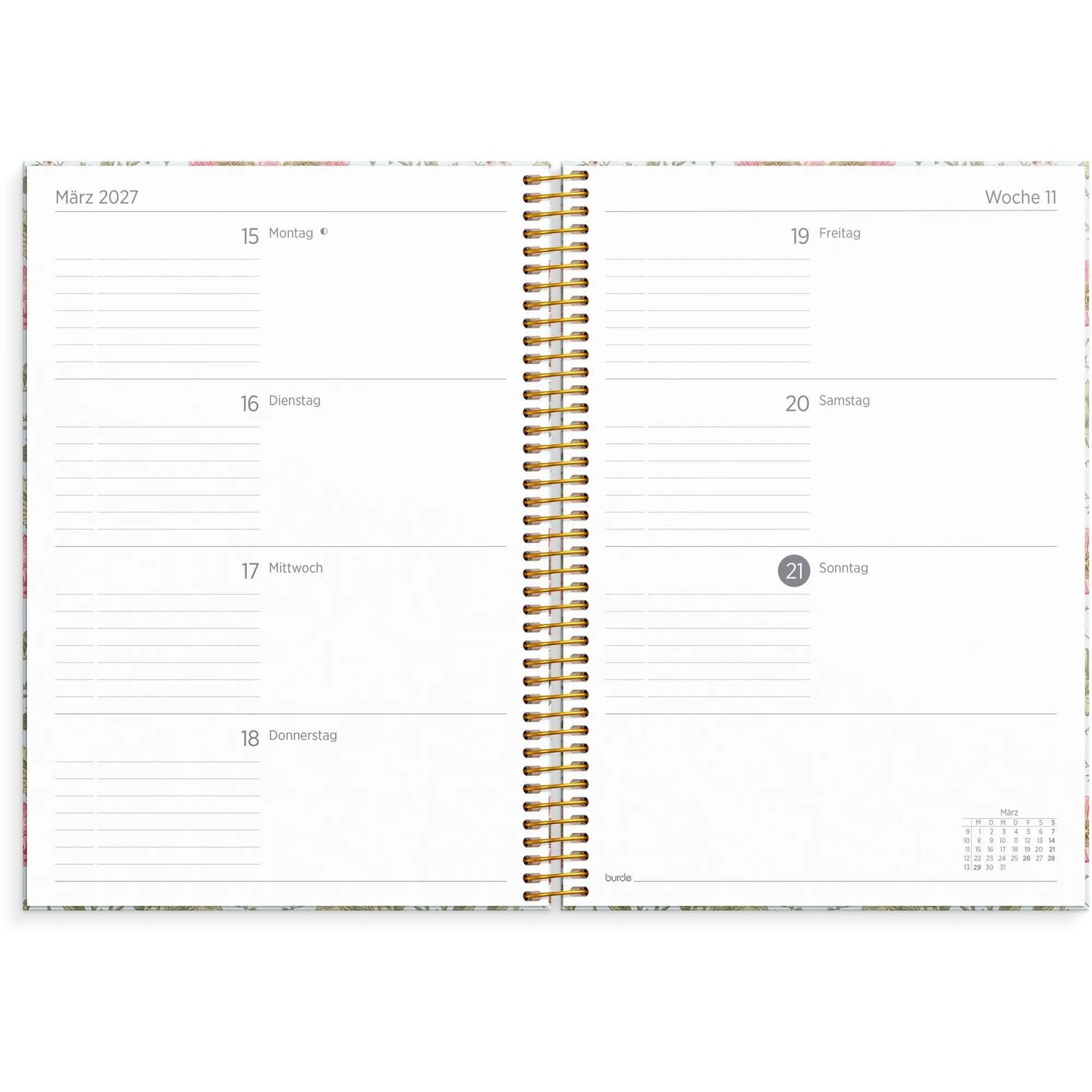 Jahresplaner Organizer & Notes A5 26/27 Blumen