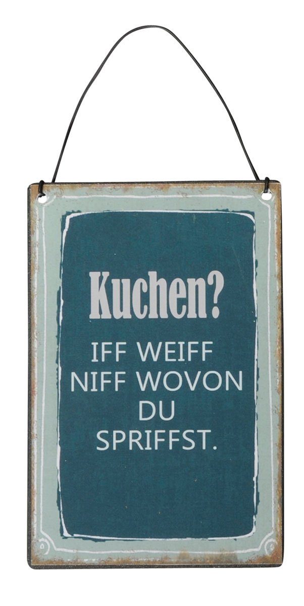 Levandeo® Wandbild, 3er Set Blechschilder H15cm Sprüche Küche Kuchen Wandbild Wanddeko