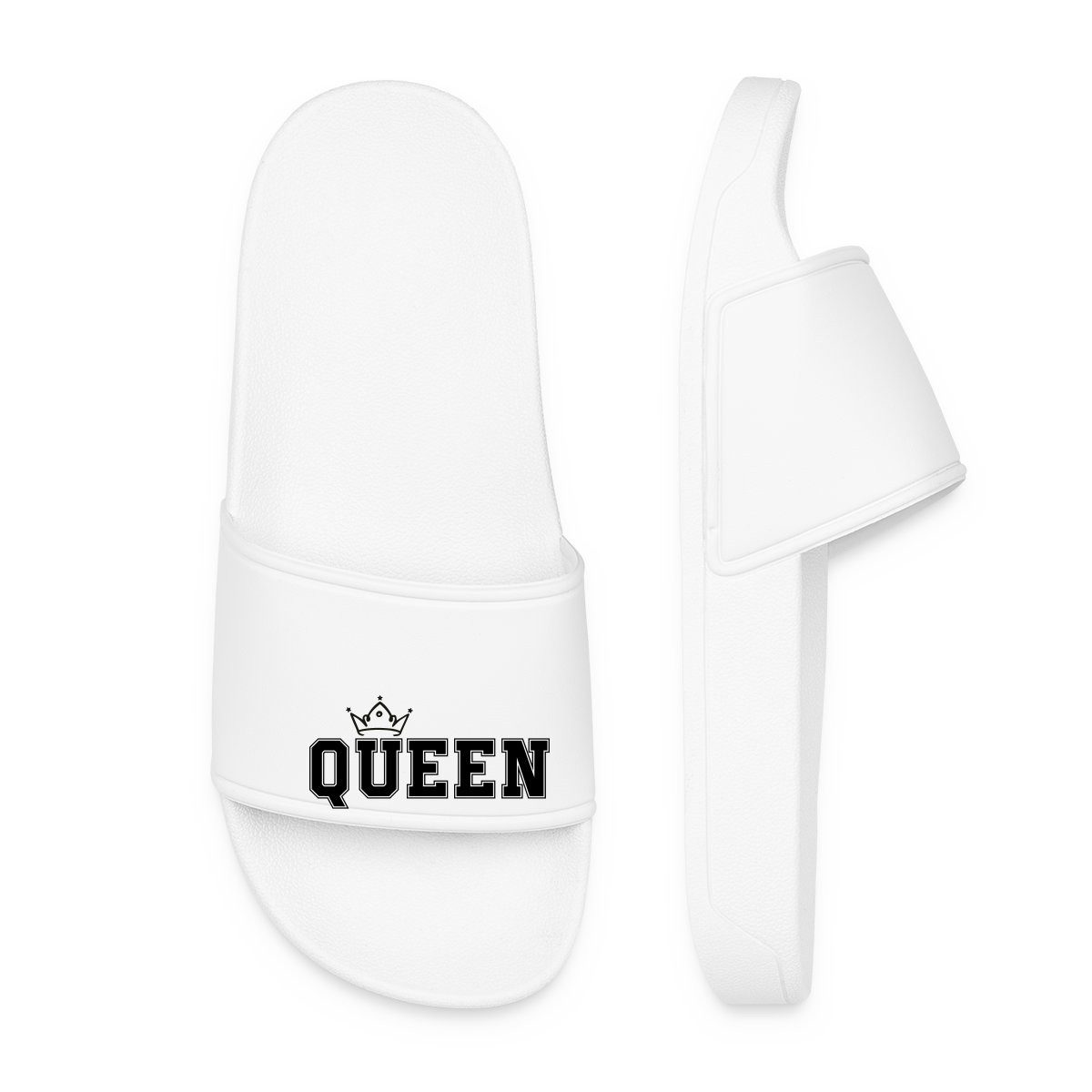 Spreadshirt Queen Krone Königin Königliches Paar Badelatschen Damen Badeschuh