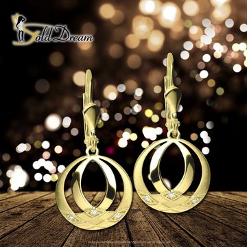 GoldDream Paar Ohrhänger GoldDream 333 Gold weiß Orient Zirkonia (Ohrhänger), Damen Ohrhänger Orient aus 333 Gelbgold - 8 Karat, Farbe: gold, weiß