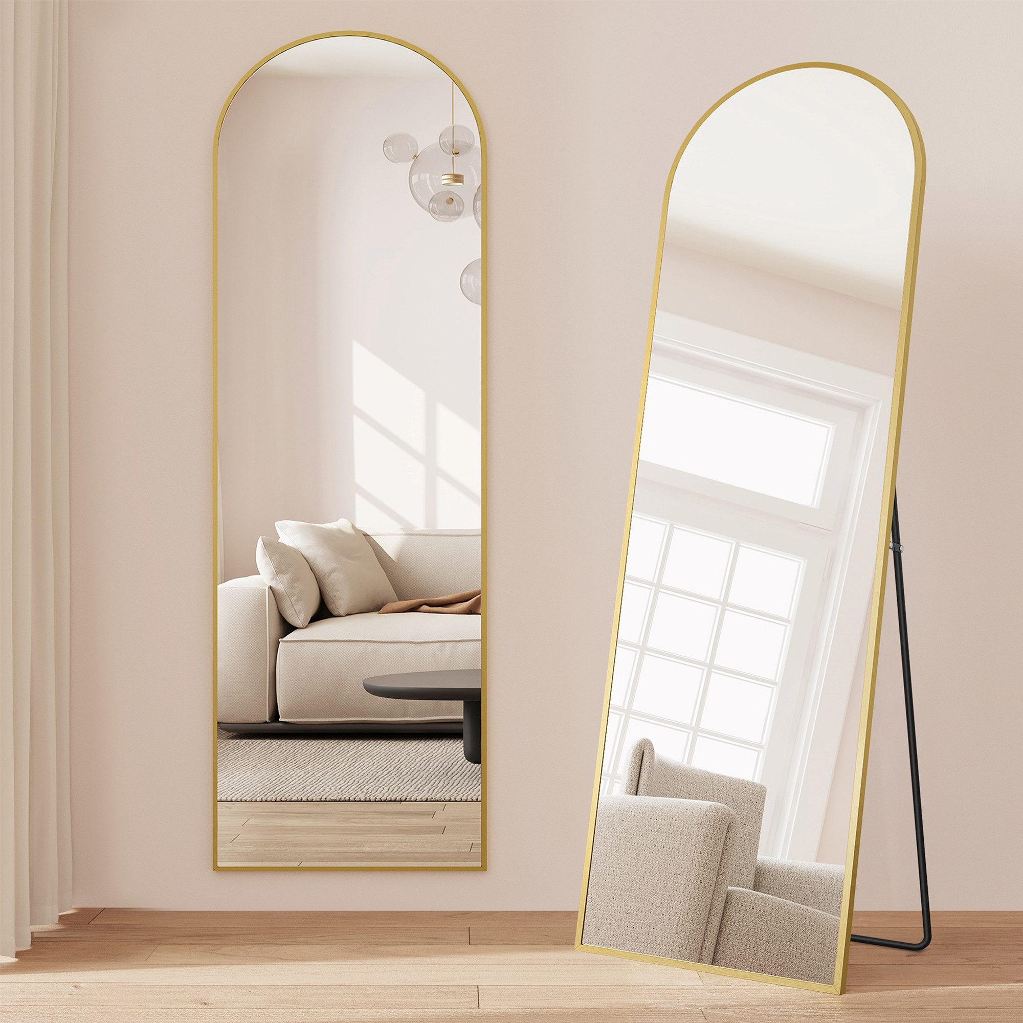 SONGMICS Standspiegel Wandspiegel, Ganzkörperspiegel, stehend oder wandmont günstig online kaufen