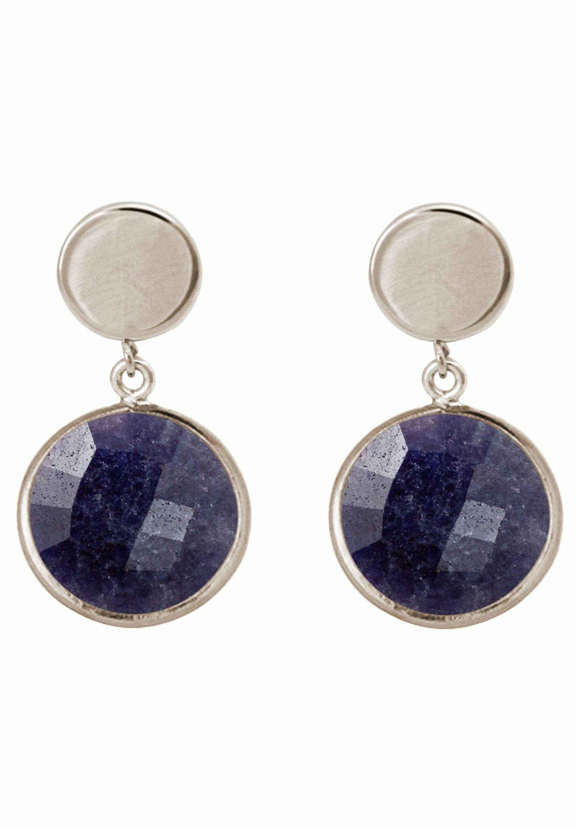 Gemshine Paar Ohrhänger Saphiree, 925 Silber, Made in Spain