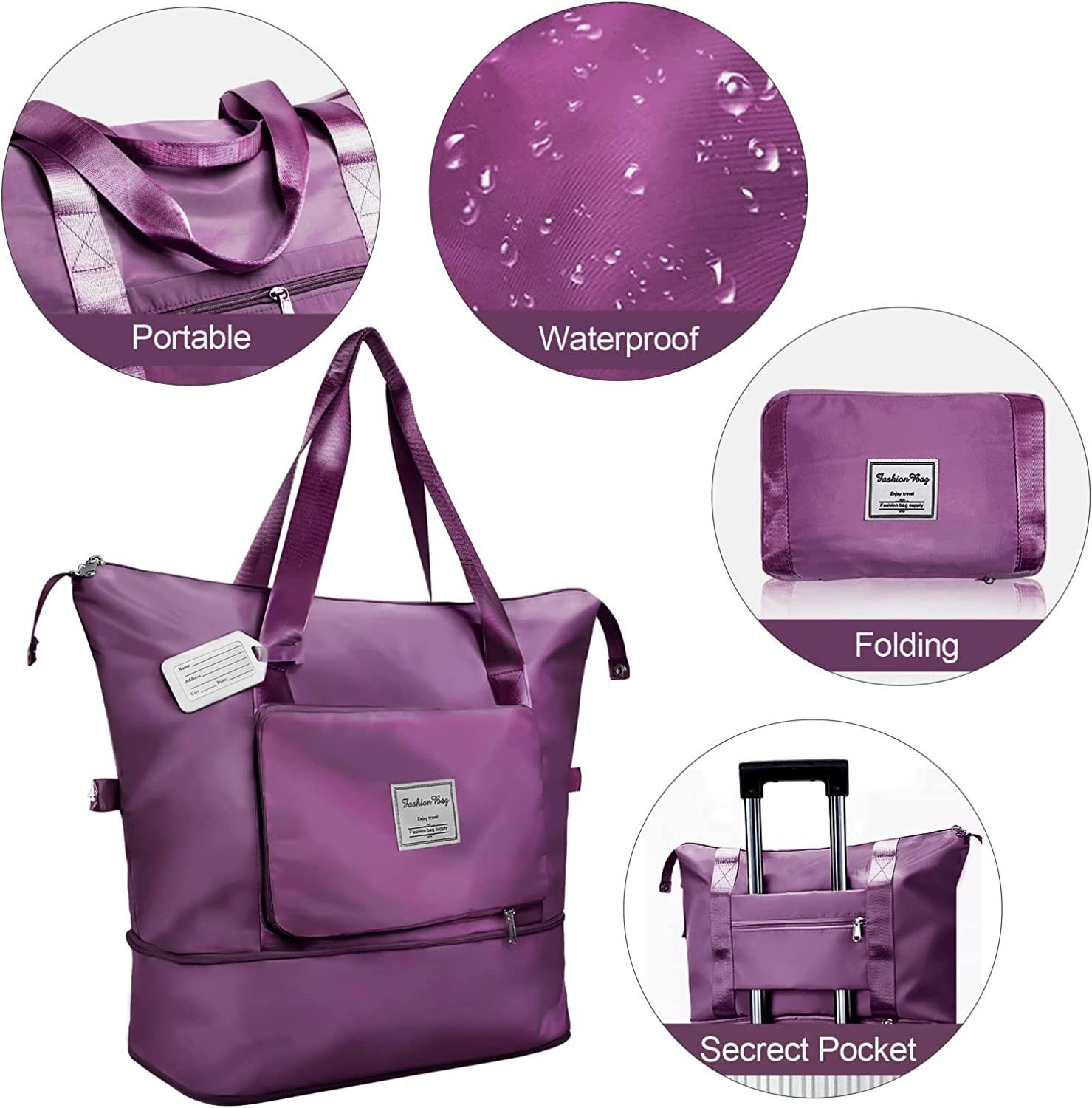 COOL-i ® Reisetasche, Faltbare Fitnesstasche,Sporttasche,Große Umhängetasch günstig online kaufen