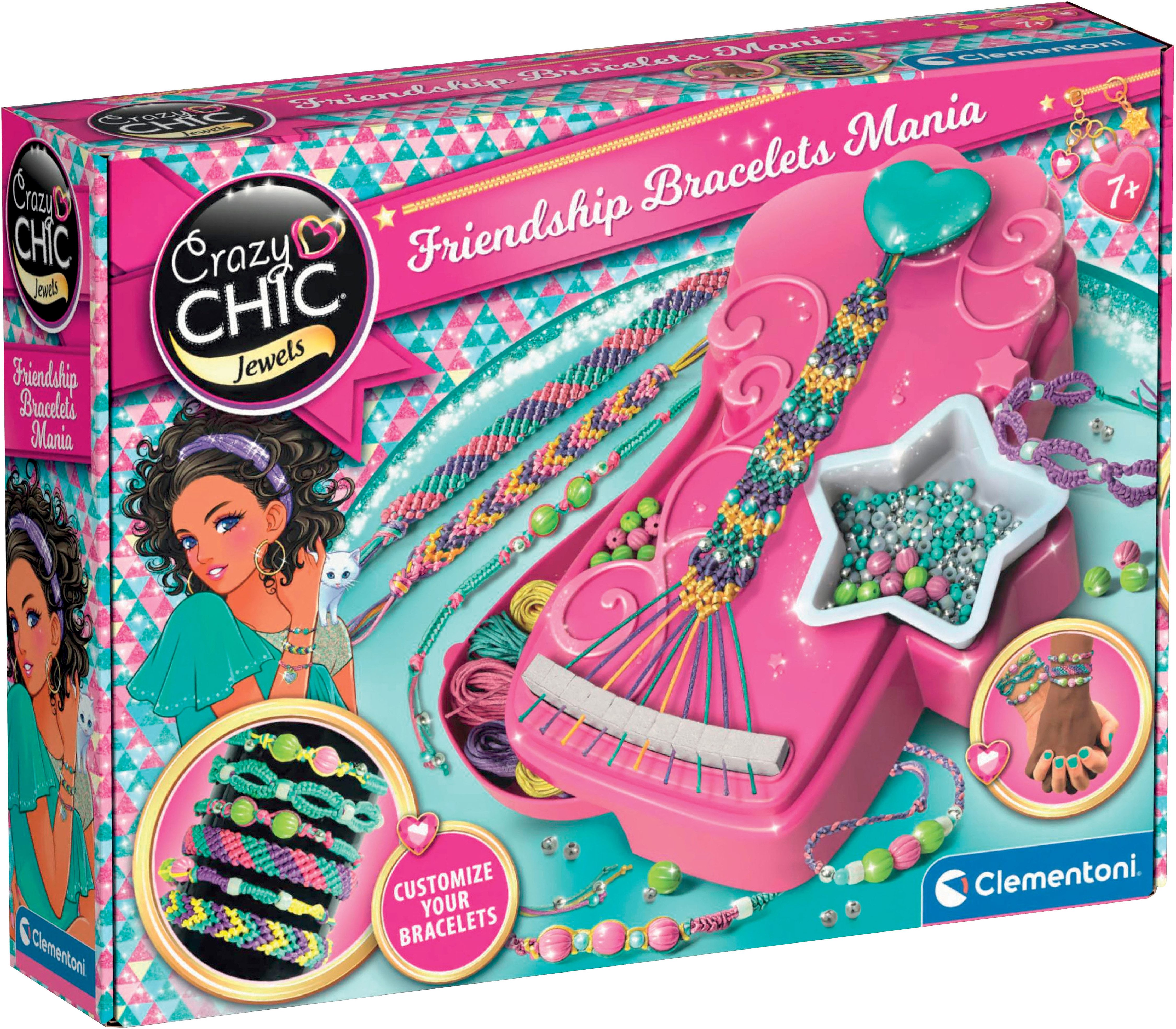 Clementoni® Kreativset Crazy Chic, Freundschafts-Armbänder, Made in Europe
