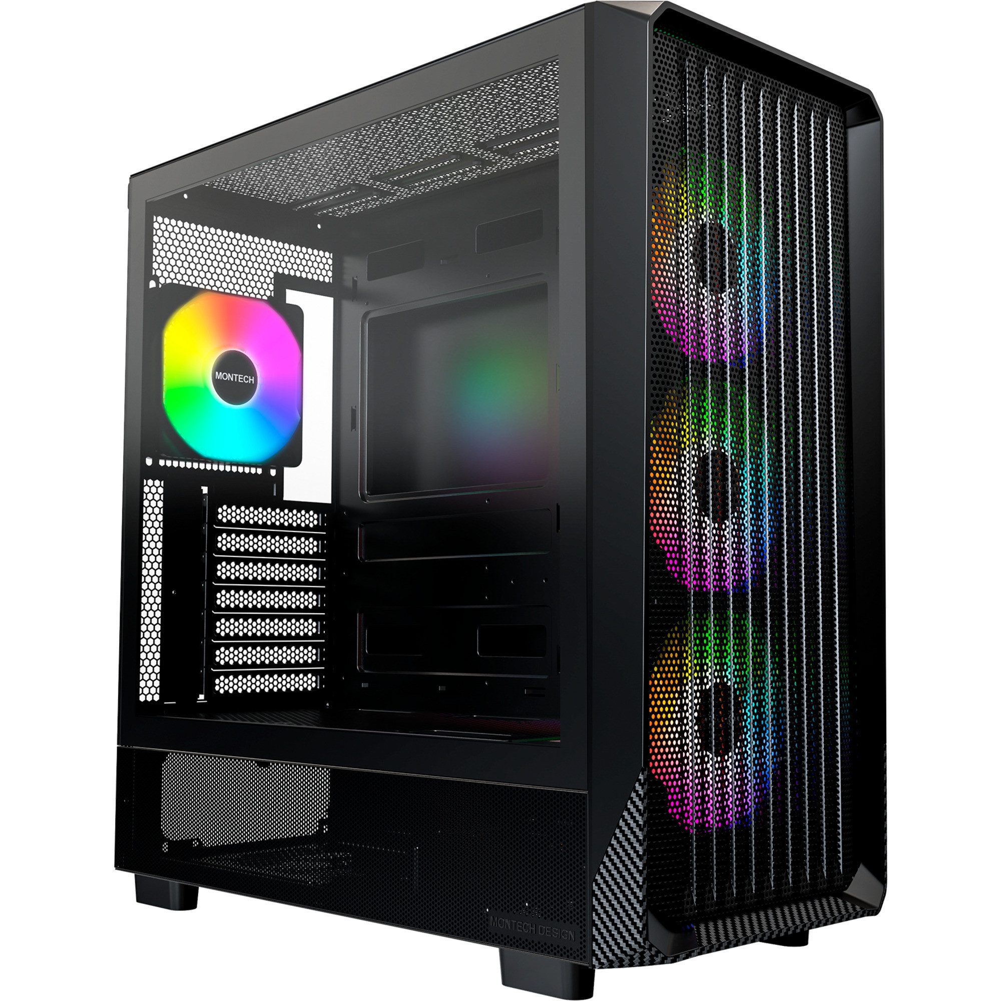 MONTECH PC-Gehäuse Montech X5, Tower-Gehäuse, (Tempered Glass)