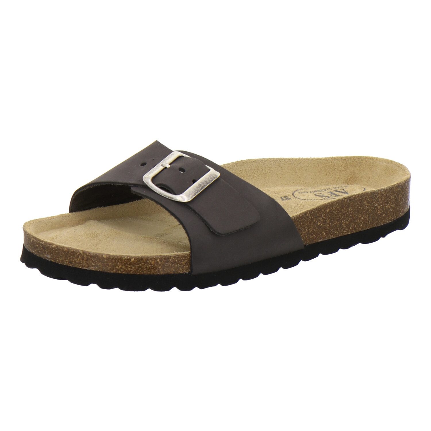 AFS-Schuhe 211282 Sommer Pantolette für Damen mit Fußbett, bequeme Sandalen aus Leder