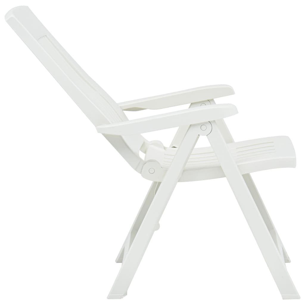 Gartenstuhl Kunststoff Weiß 2 Gartenstühle Stk Verstellbare vidaXL