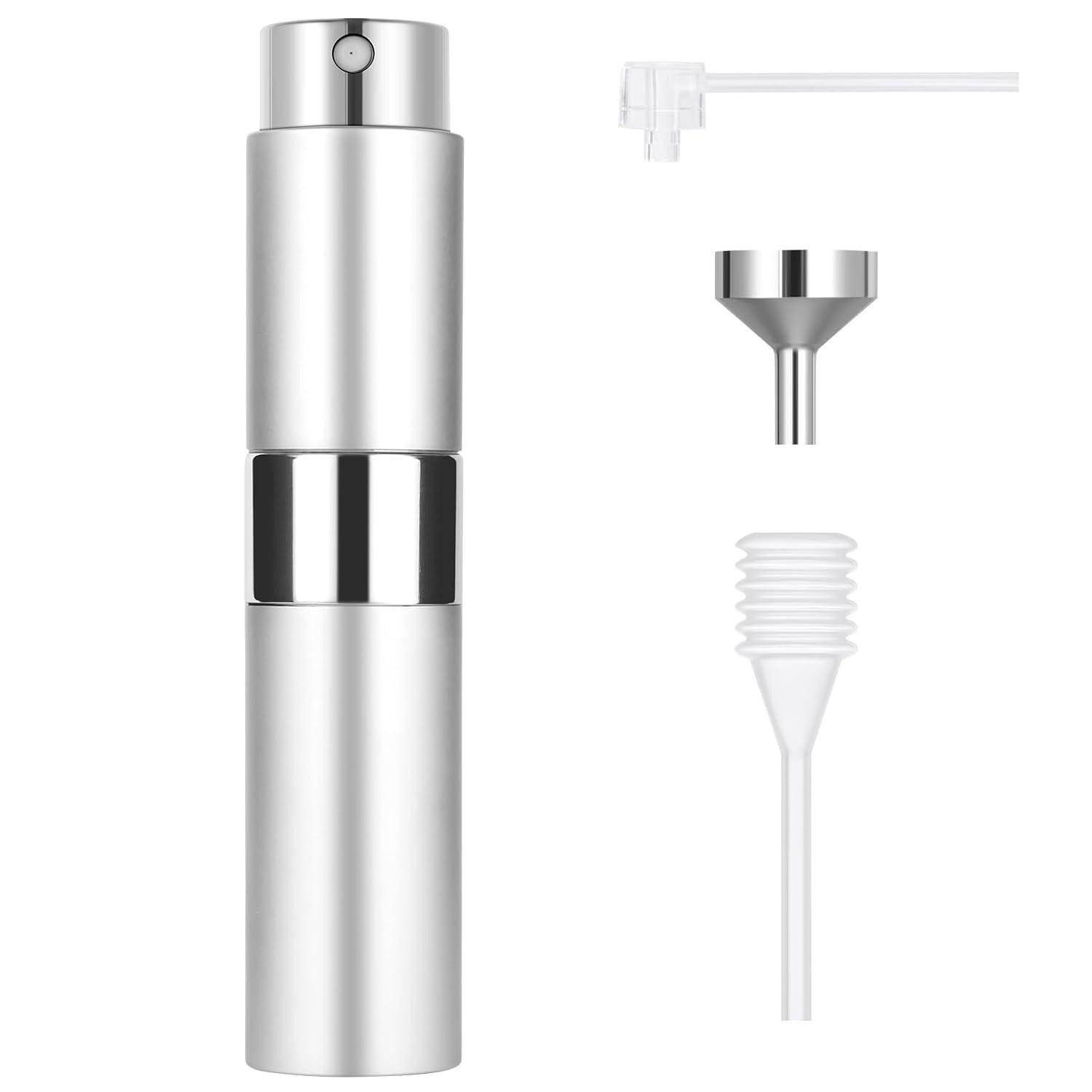 LuxusKollektion Parfümzerstäuber Parfümzerstäuber mini 8ml nachfüllbar Glas Reise 8ml silber