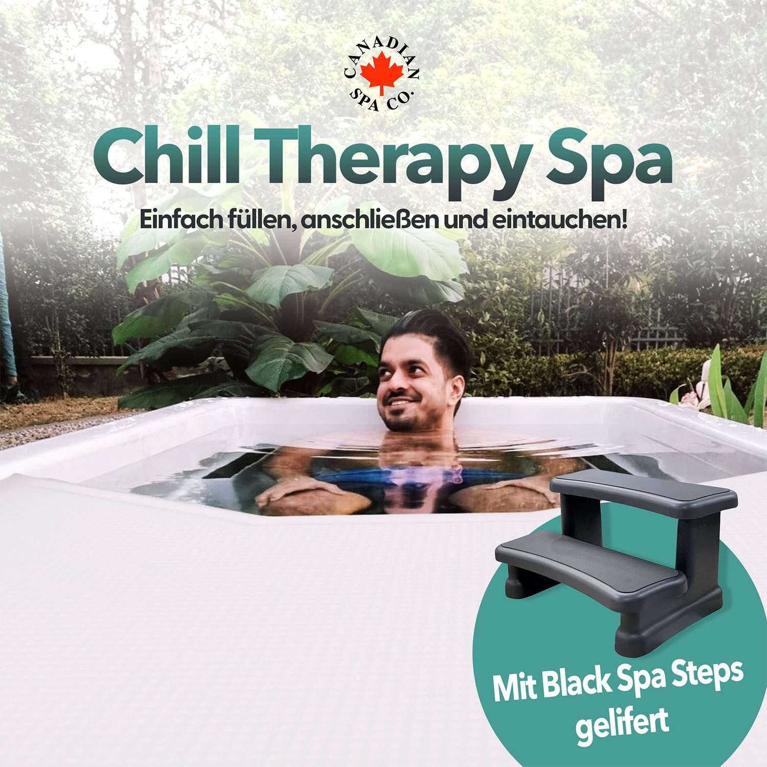 Canadian Spa GmbH Whirlpool Chill Therapy Spa Great Lake, Aufstellbecken, für Kältetherapie, Temperatur bis zu 5 Grad, kein EIS erforderlich
