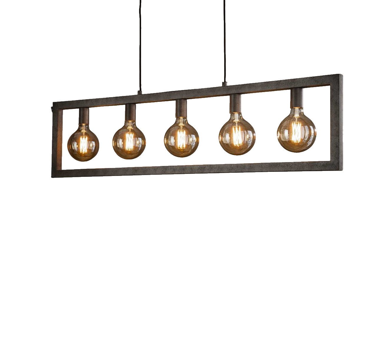 Vintagehaus Hängeleuchte Hängelampe Metallrahmen 5er Industrial