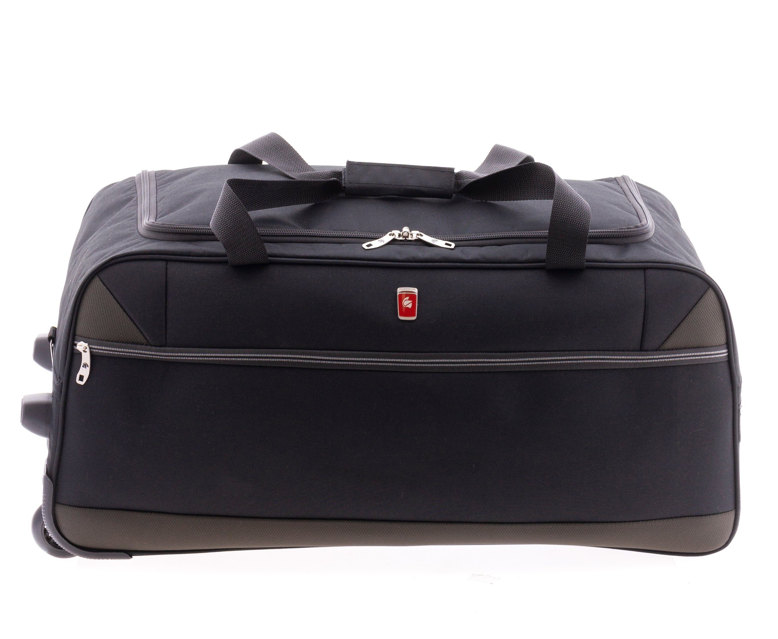 Trolleytasche, - Trolley-Reisetasche schwarz, Gewicht: - - Rollentasche, rot mit kg, 2,4 Reisetasche GLADIATOR Sporttasche blau cm - 72 Rollen od. 76Liter