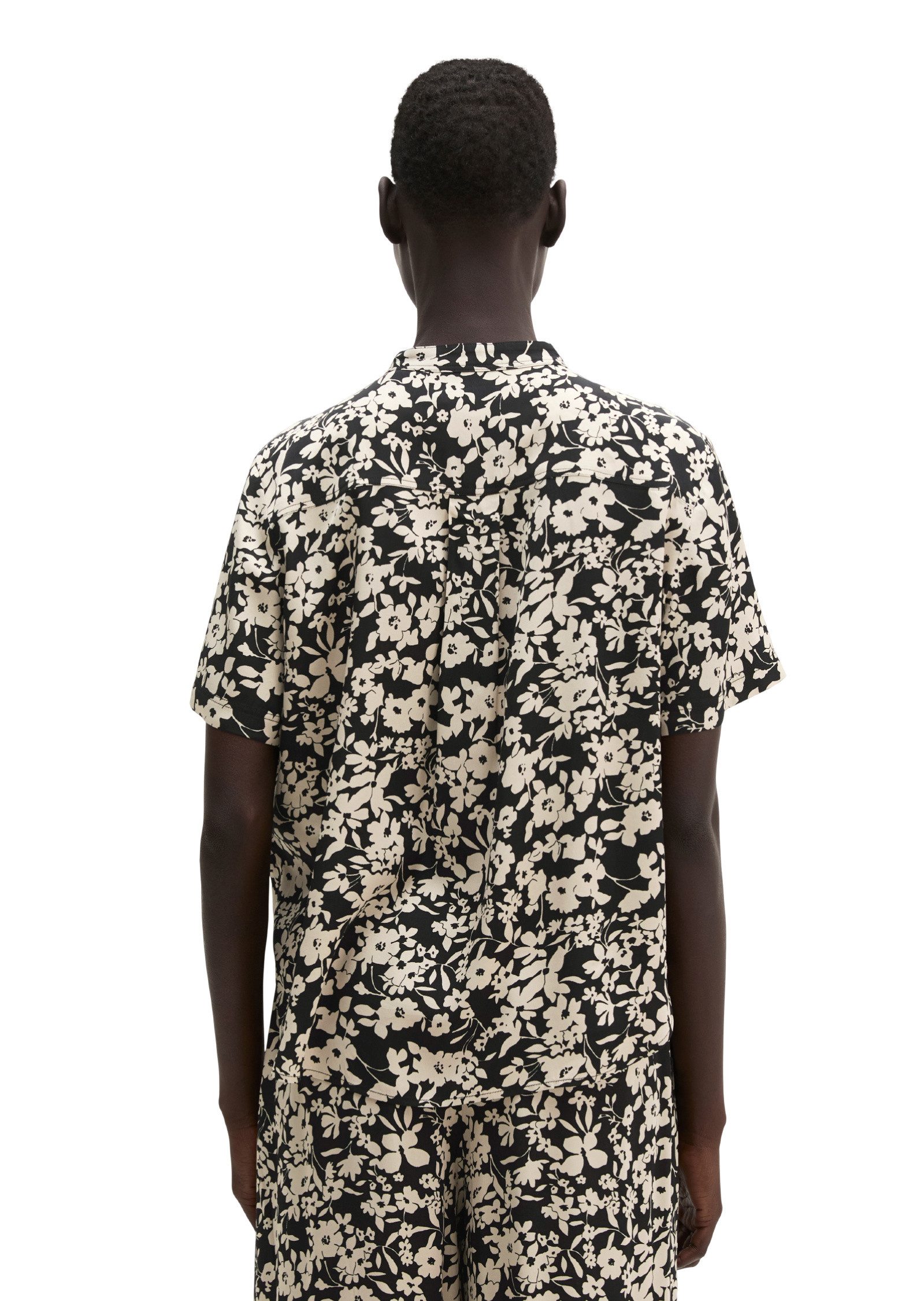 Marc O'Polo Kurzarmbluse aus bedrucktem Viskose-Twill