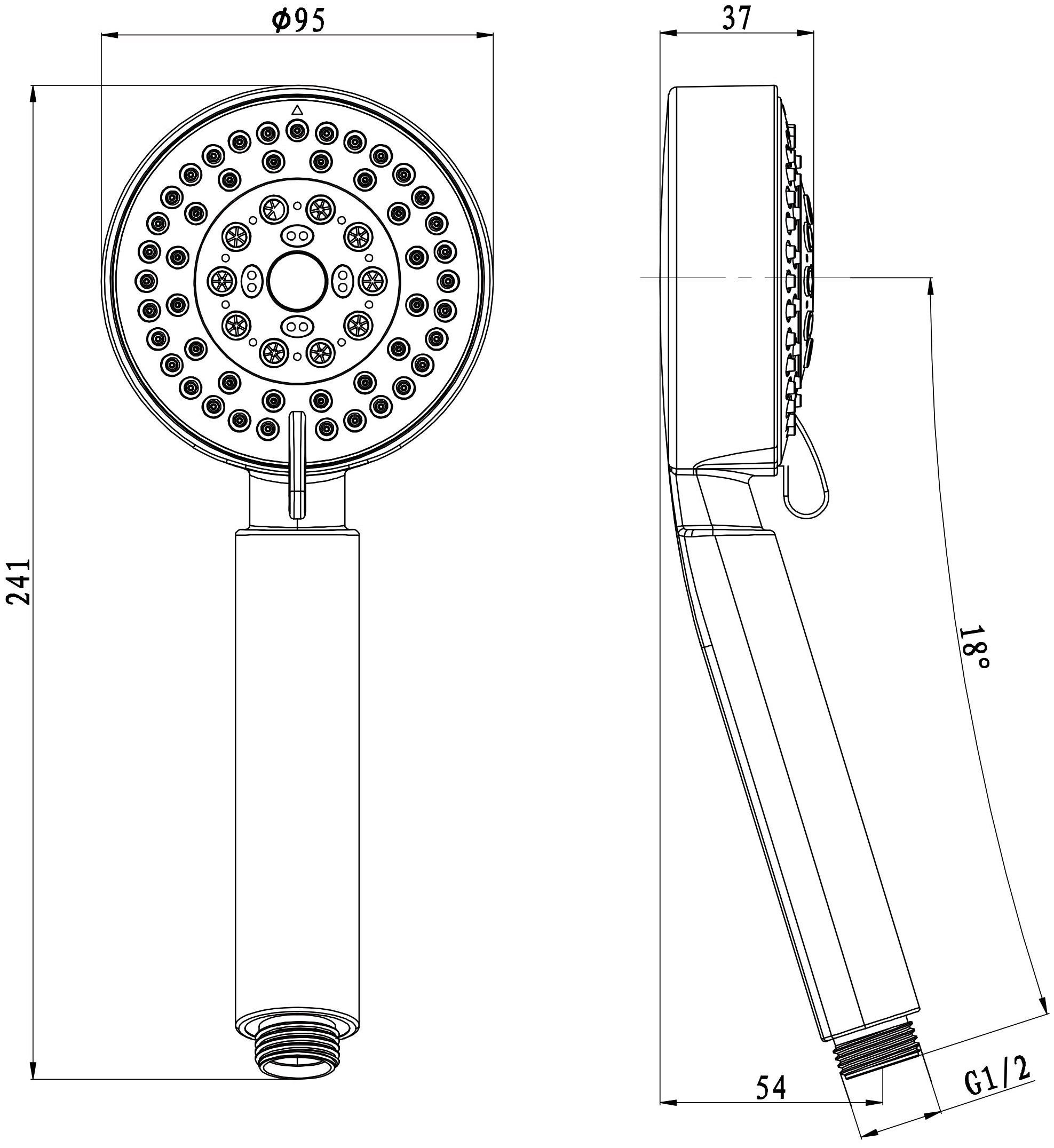 Sanotechnik Handbrause Handbrause chrom, mit 5 günstig online kaufen