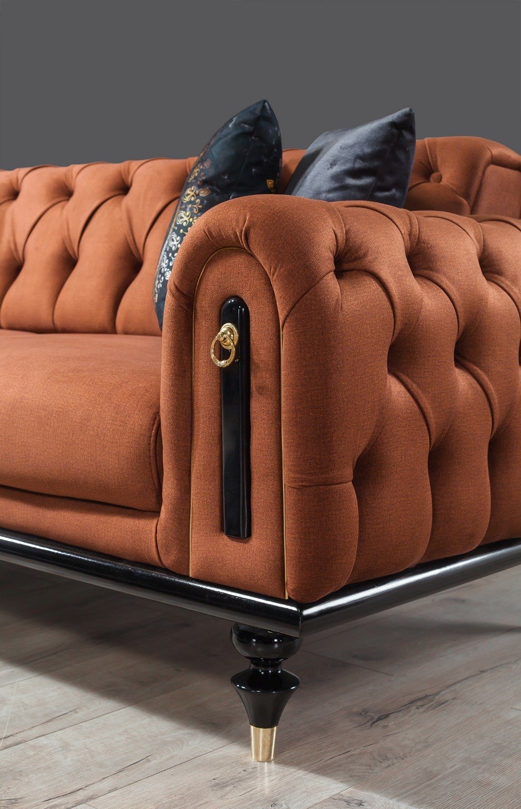 Möbel Villa (100% in Polyester) 1 2-Sitzer, Sofa Quality Made Stk. Terracotta Pablo, Luxus-Microfaser Turkey,