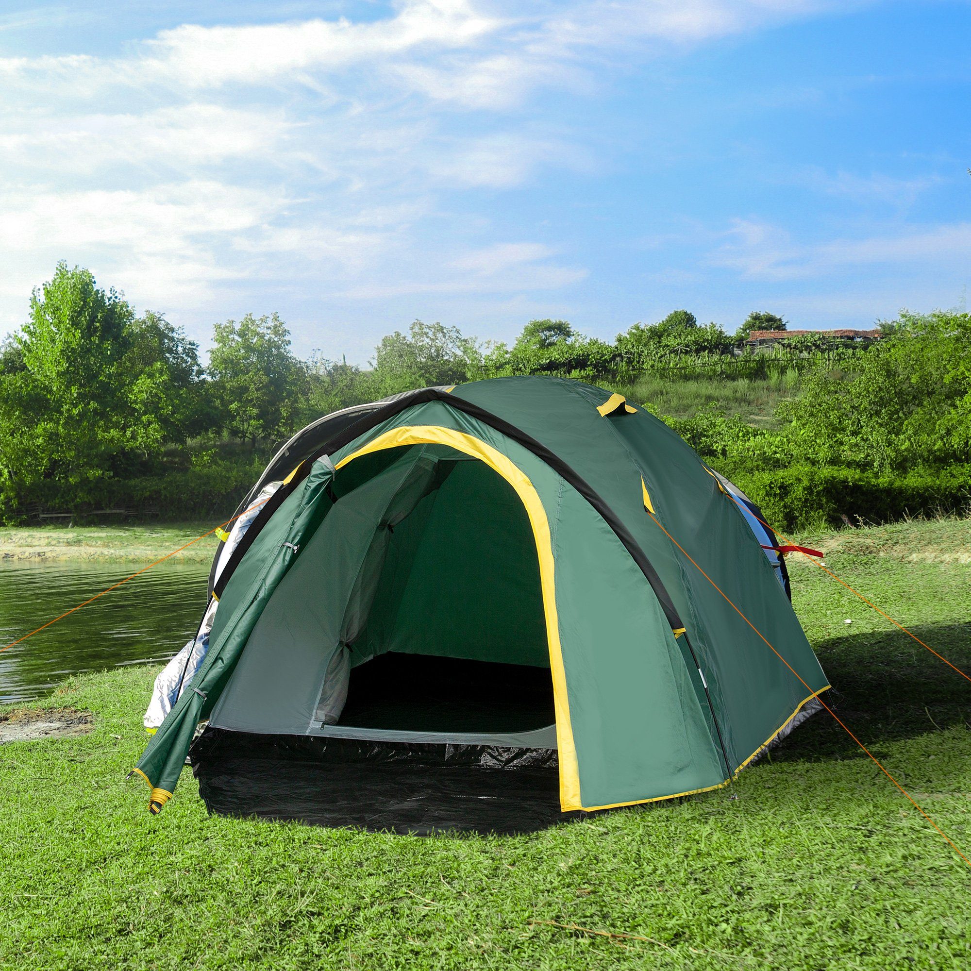 Outsunny Kuppelzelt mit Heringen, Personen: 2 (Zelt, 1 tlg., Campingzelt), günstig online kaufen