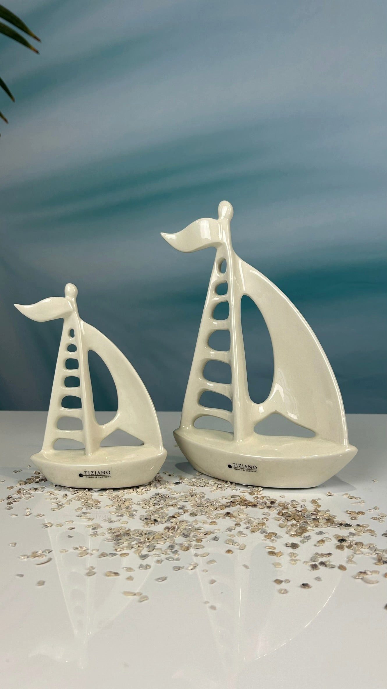 TIZIANO - DESIGN & EMOTIONS Dekofigur Deko Boot Casali creme-weiß