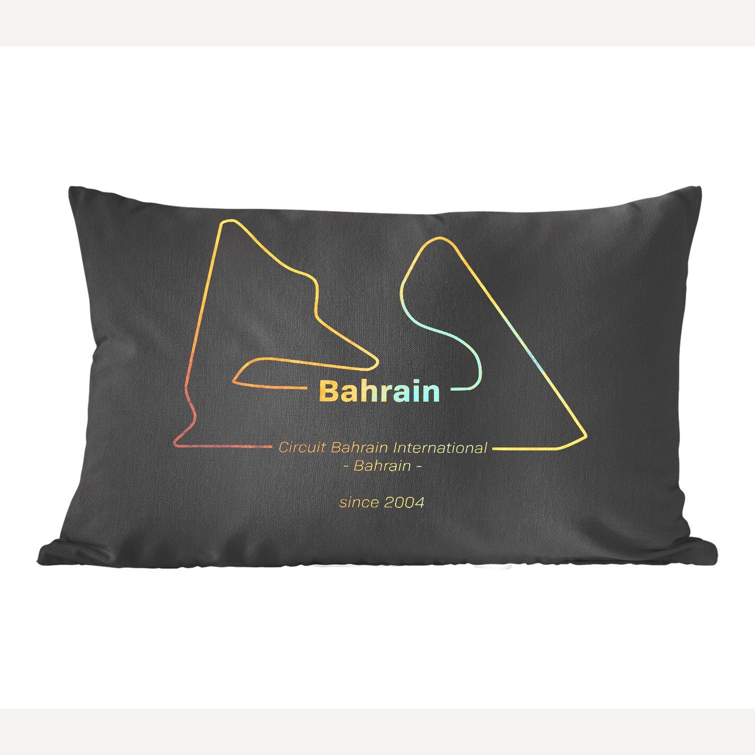 MuchoWow Dekokissen Bahrain - Formel 1 - Rennstrecke, Wohzimmer Dekoration, Zierkissen, Dekokissen mit Füllung, Schlafzimmer