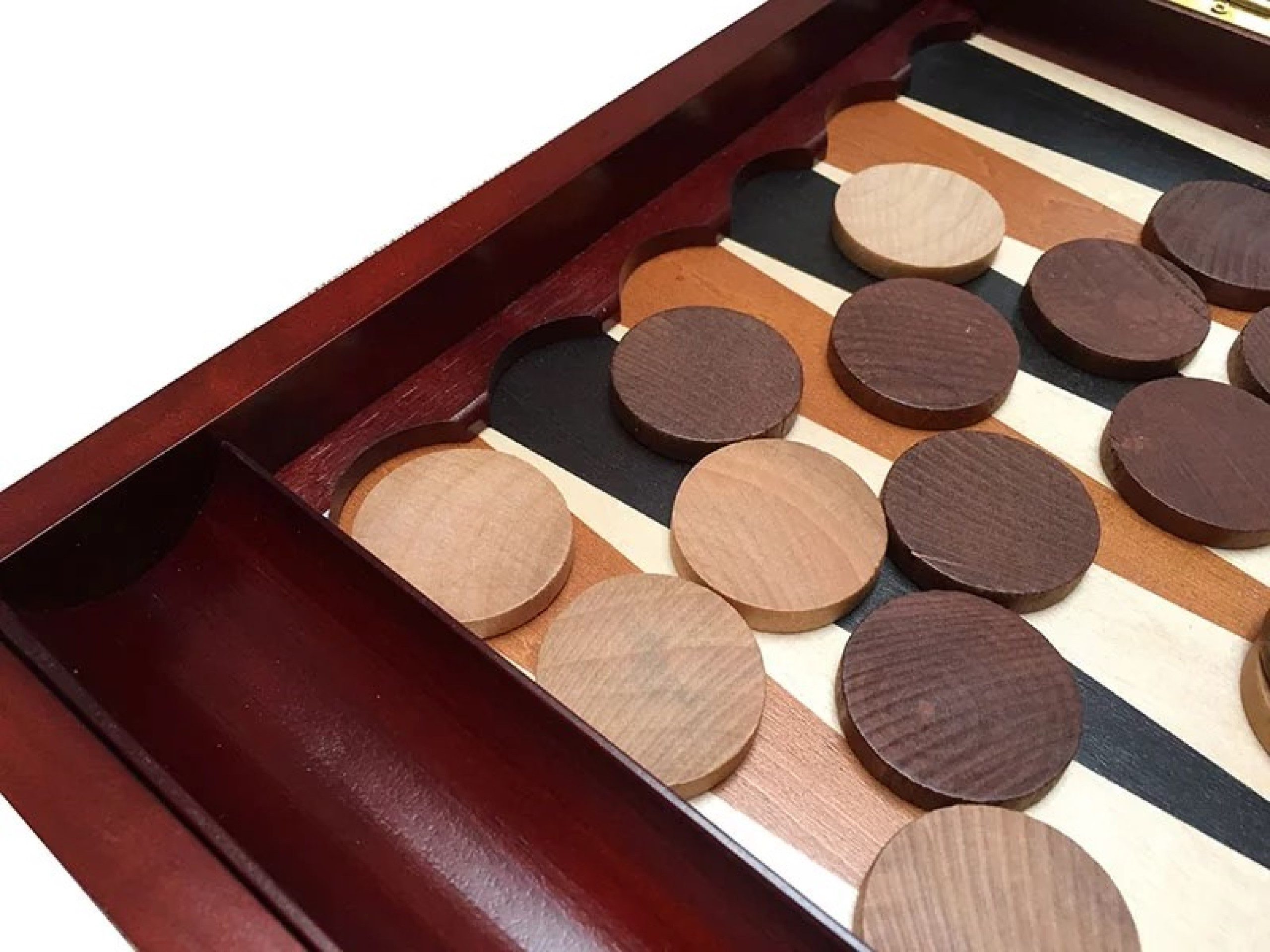Holzprodukte Spielesammlung Edles Backgammon Tavla Brettspiel Würfelspiel groß Holz Neu SET Deluxe