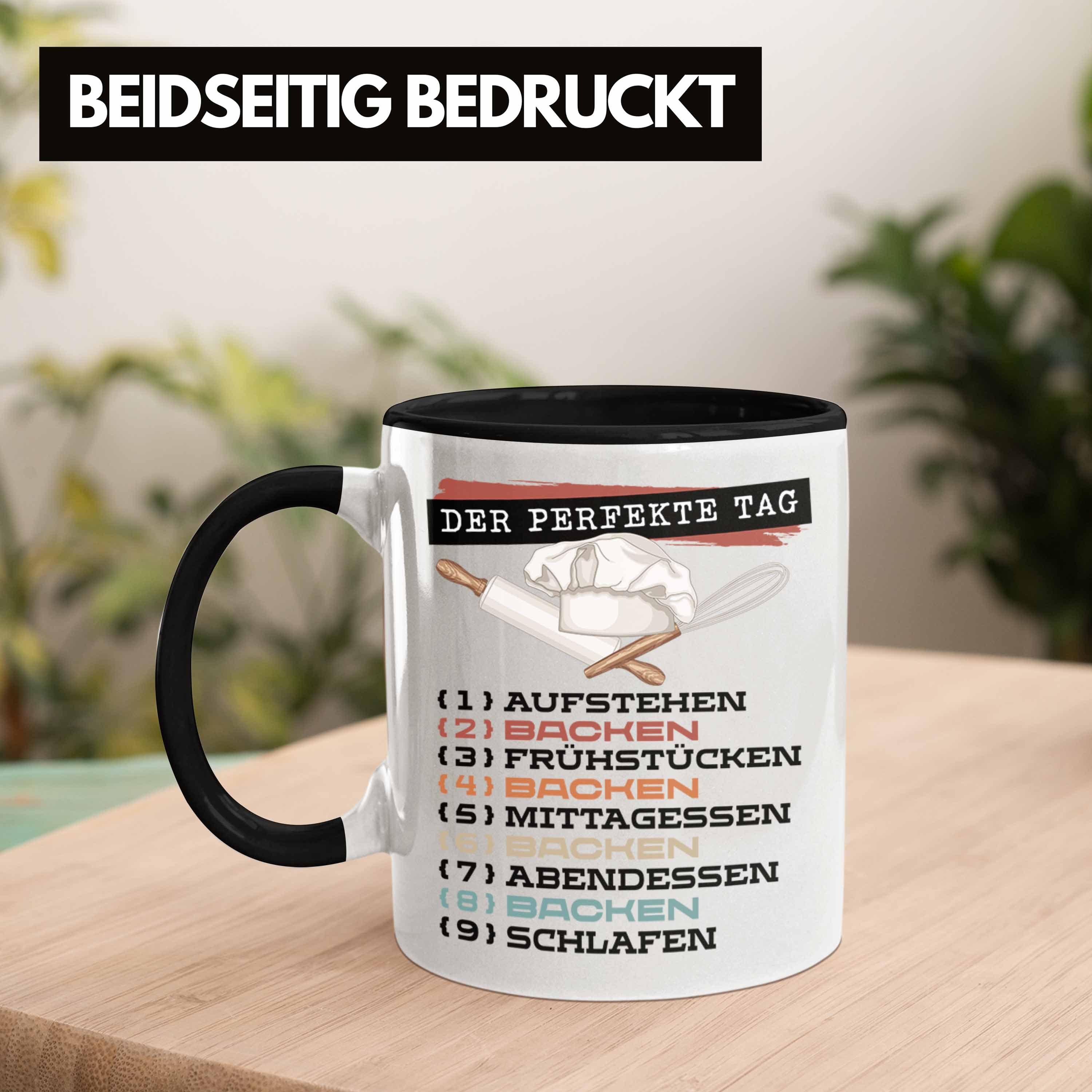 Backen Tasse Geschenk Trendation Becher Gesc Der Bäcker Trendation Tag Perfekte - Schwarz Tasse