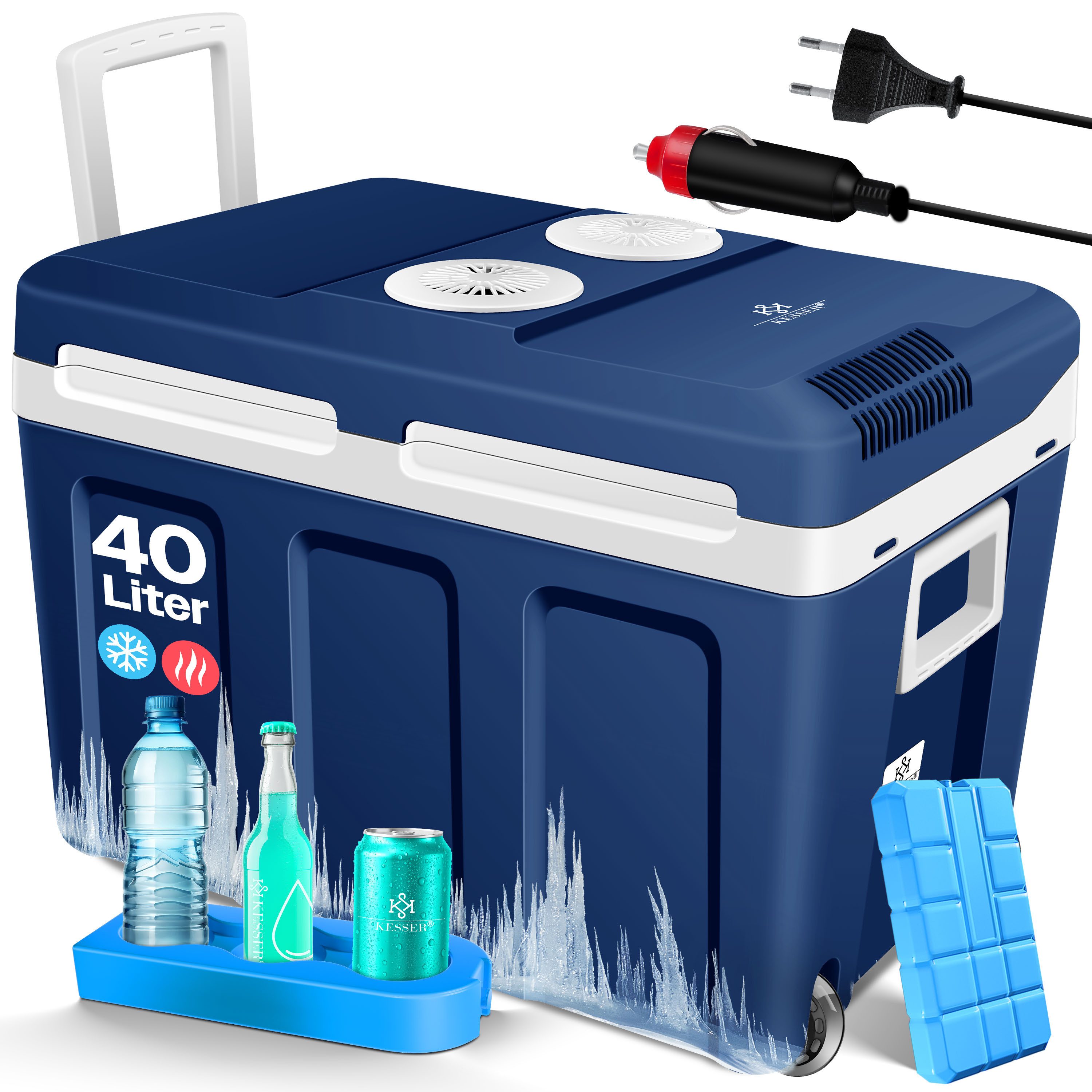 KESSER Kühlbox, 40 l, Thermo-Elektrisch Warmhalten & kühlen -18 bis 65° C für Auto & Camping