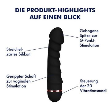 EIS Klitoris-Stimulator EIS G-Punkt-Vibrator (16cm, 20 Vibrationen, wasserdicht, lila), (1-tlg)